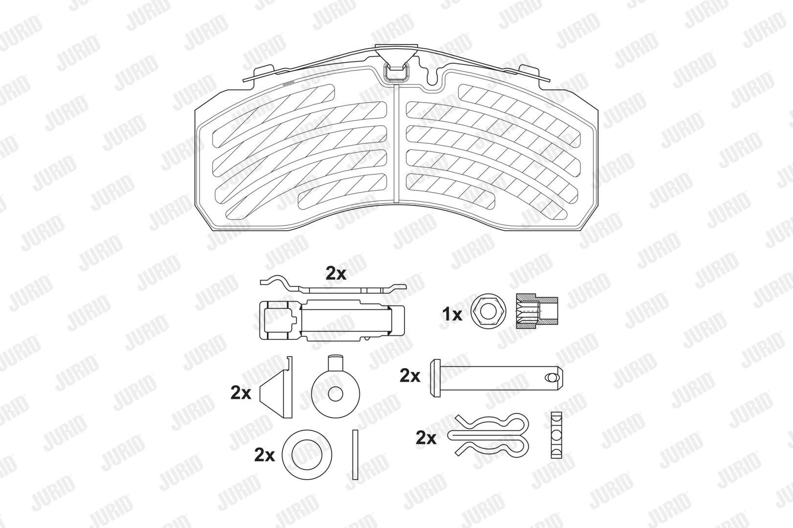 Klocki hamulcowe przednie tarczowe Jurid/Bendix 2925305390 cena, od 115,76 USD