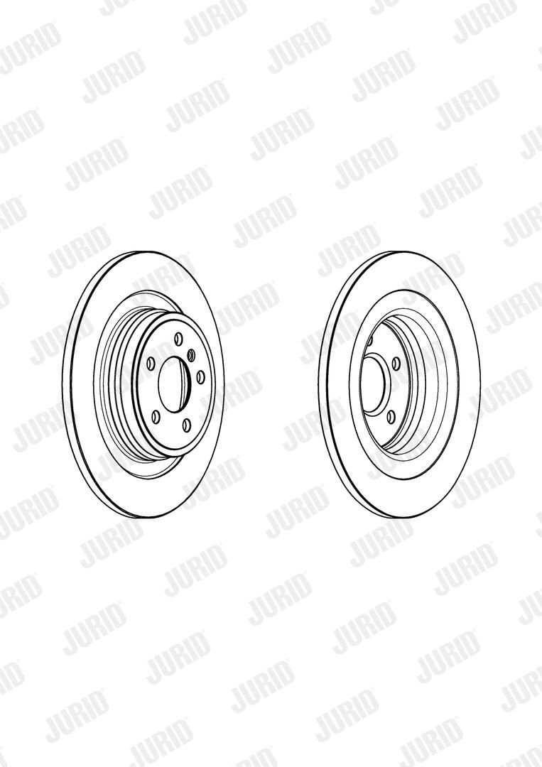 562955JC Jurid/Bendix Tarcza hamulcowa tylna