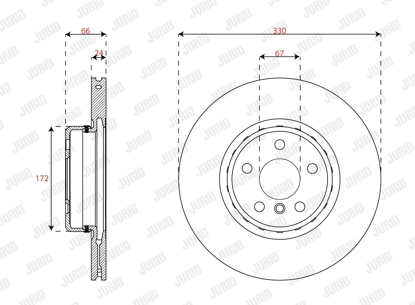 Do koszyka 43512WAA01 Toyota Tarcza hamulcowa przednia