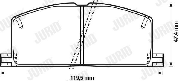 Klocki hamulcowe przednie tarczowe Jurid/Bendix 572255J cena, od 18,71 USD
