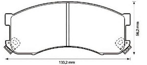  Klocki hamulcowe przednie tarczowe Mazda 626 3