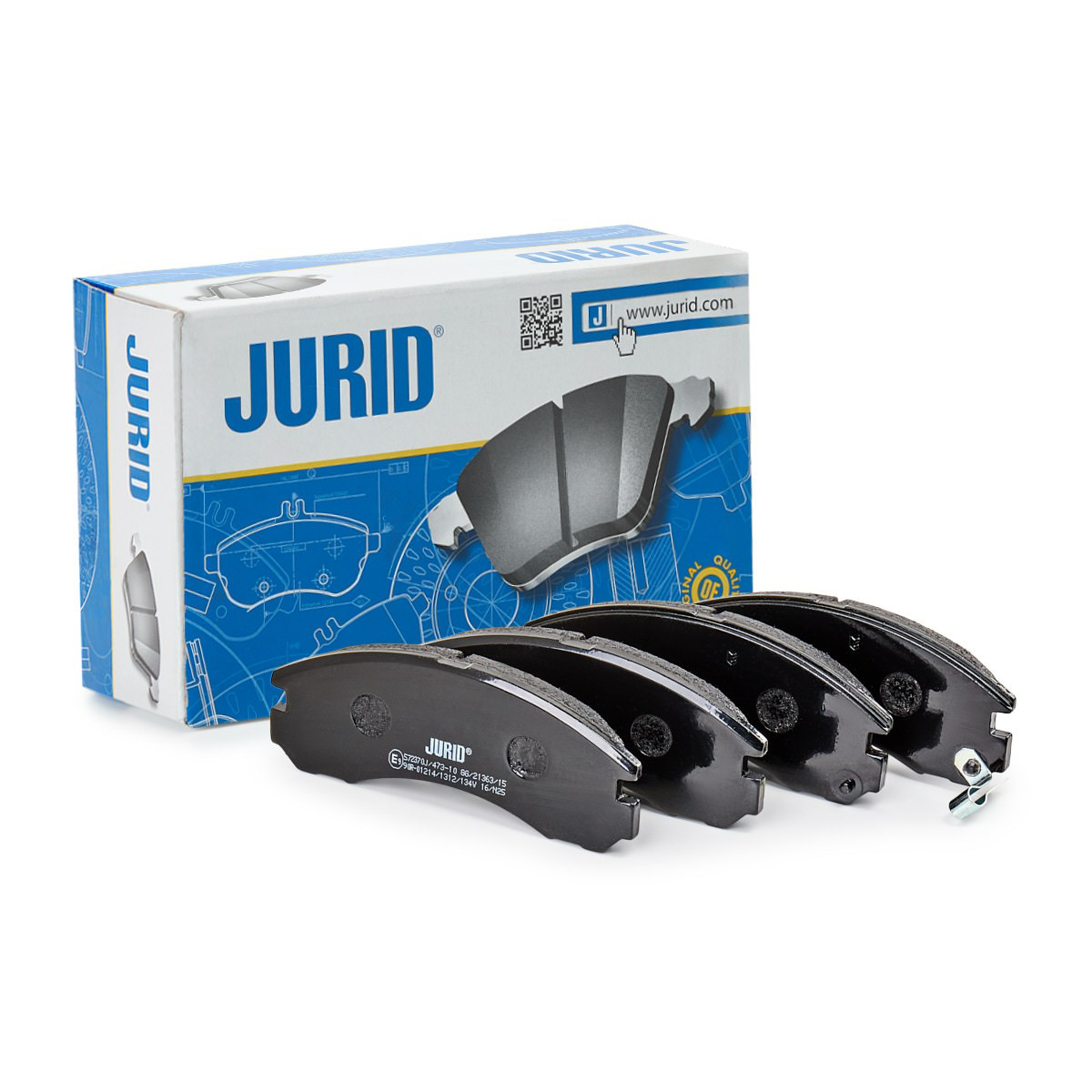 Klocki hamulcowe przednie tarczowe 572370J Jurid/Bendix