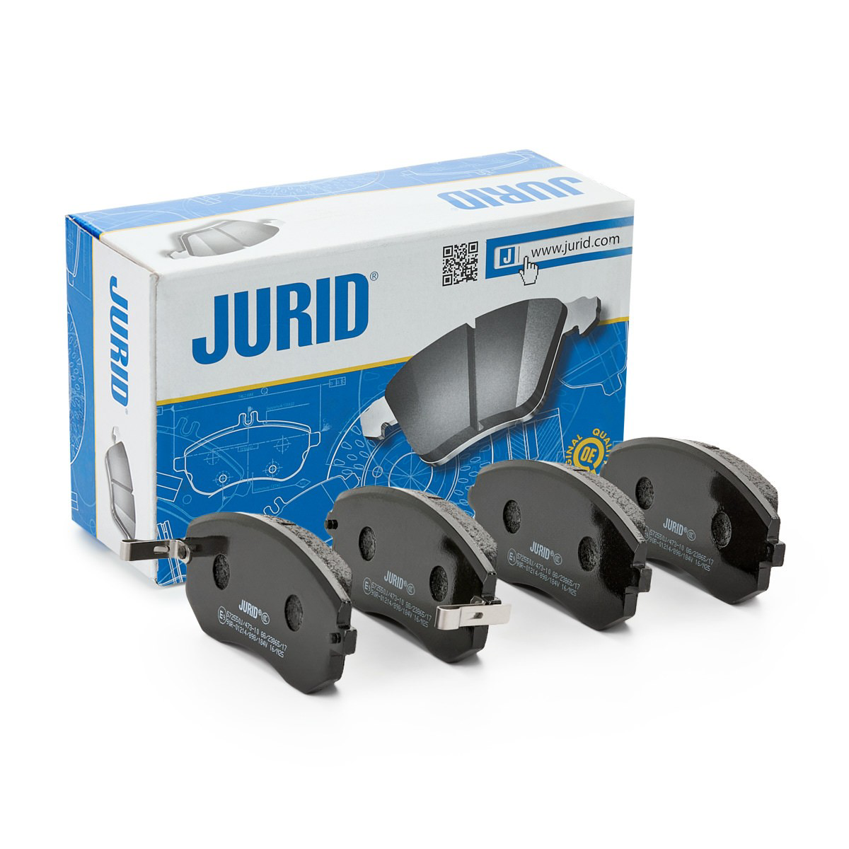 572550J Jurid/Bendix Klocki hamulcowe przednie tarczowe