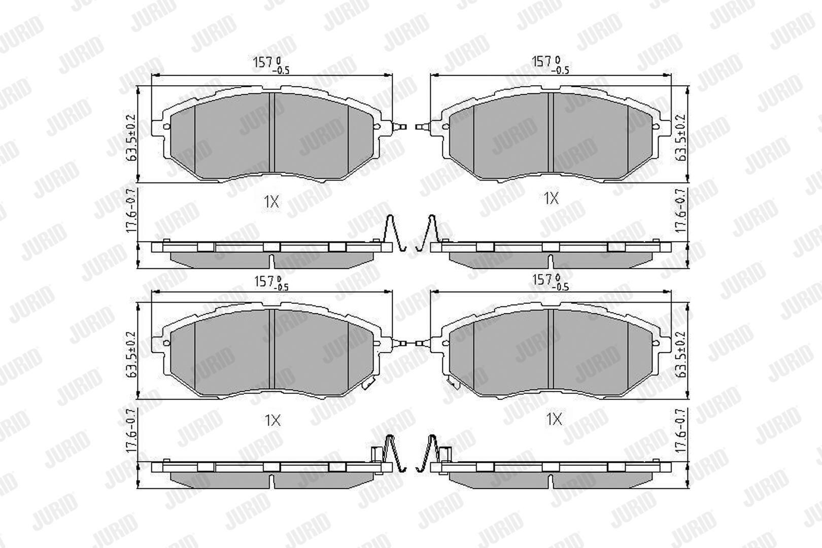 Klocki hamulcowe przednie tarczowe Jurid/Bendix 572638J cena, od 28,26 USD