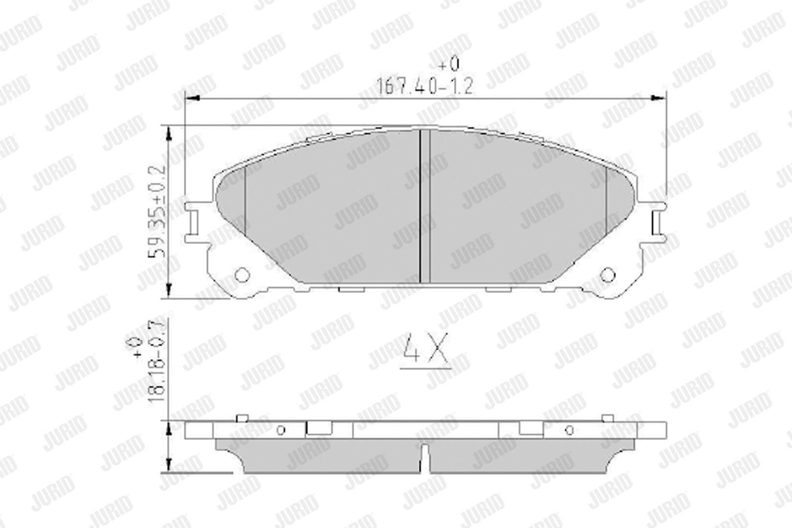 Klocki hamulcowe przednie tarczowe Jurid/Bendix 572655J cena, od 28,82 USD