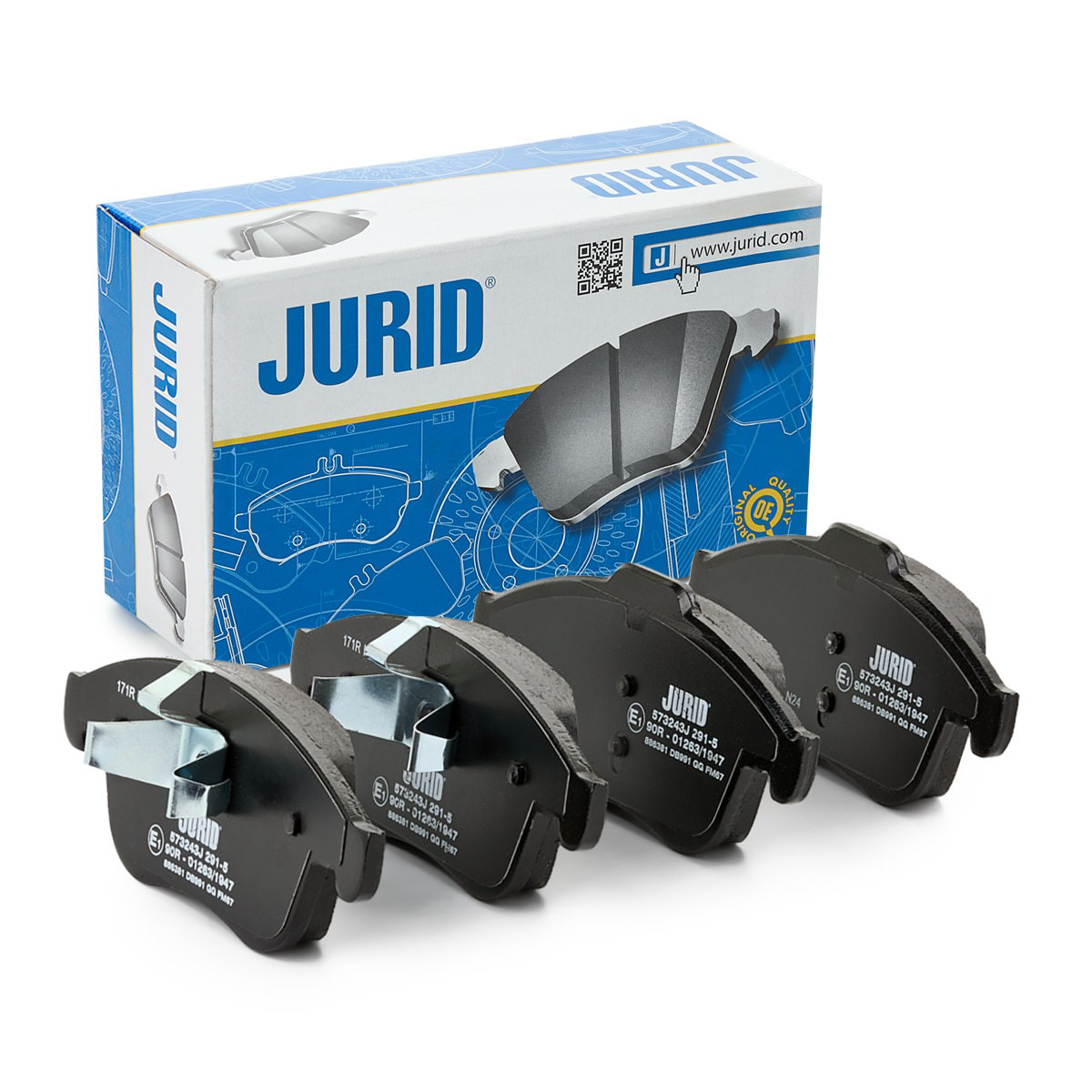 Klocki hamulcowe przednie tarczowe 573243J Jurid/Bendix