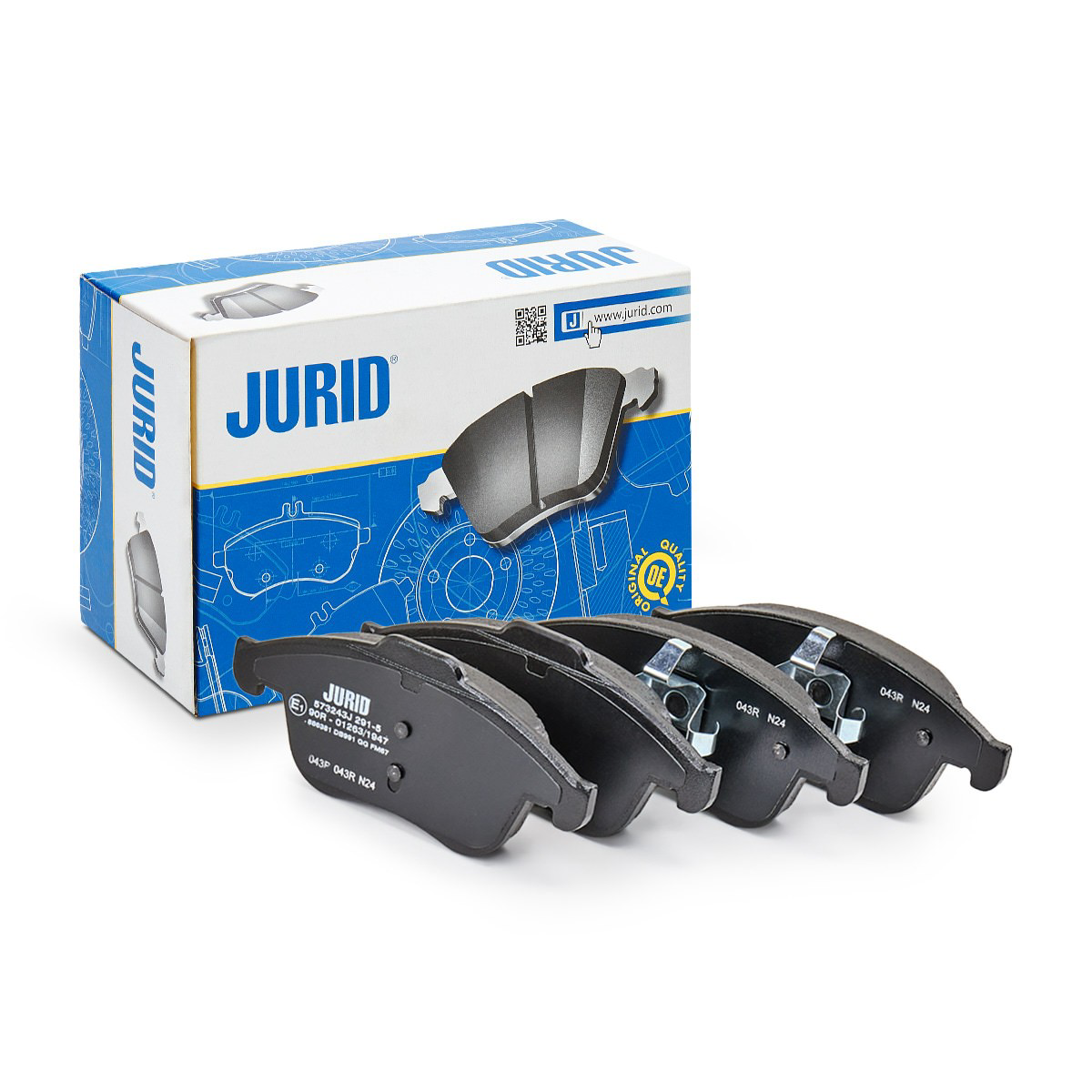 573304J Jurid/Bendix Klocki hamulcowe przednie tarczowe