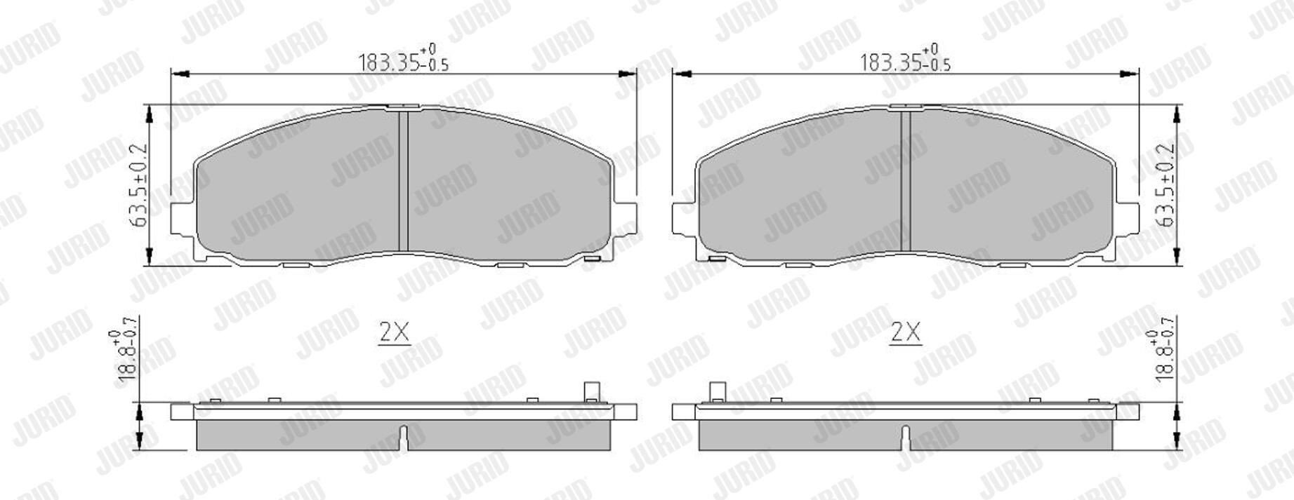 Klocki hamulcowe przednie tarczowe Jurid/Bendix 573411J cena, od 47,94 USD