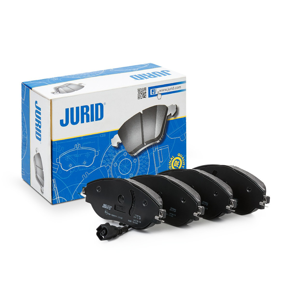 Klocki hamulcowe przednie tarczowe 573838J Jurid/Bendix