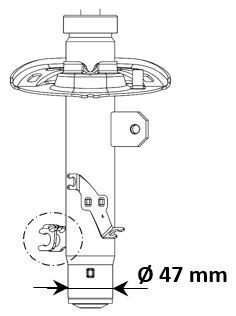 3338013 Kayaba Amortyzator przedni lewy