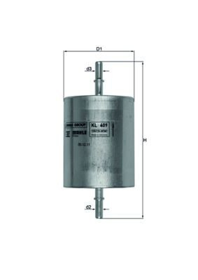 Filtr paliwa Mahle Original KL409 cena, od 14,79 USD