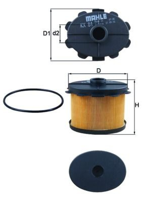Filtr paliwa Mahle Original KX84D cena, od 8,41 USD