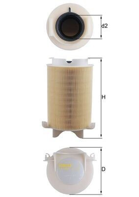 Filtr powietrza Mahle Original LX1566 cena, od 14,79 USD