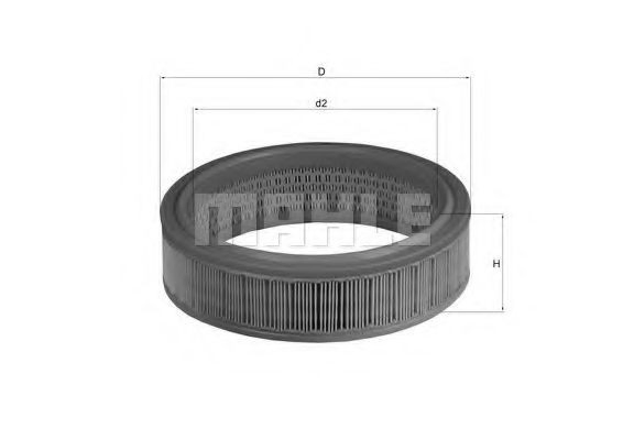 Do koszyka LX158 Mahle Original Filtr powietrza