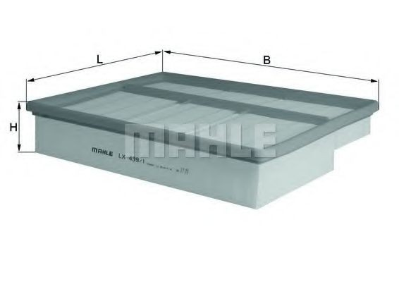 Do koszyka LX4391 Mahle Original Filtr powietrza