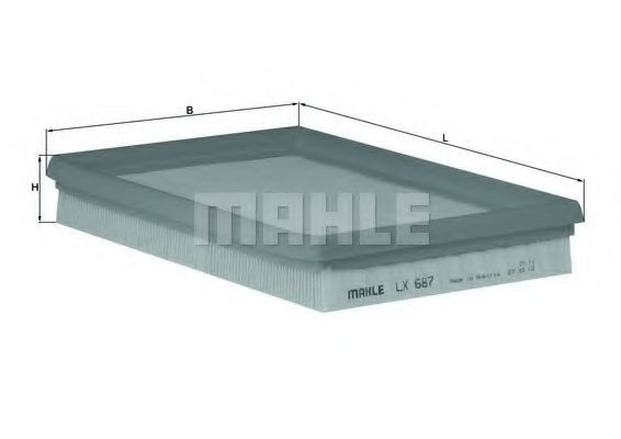 Filtr powietrza Mahle Original LX687 cena, od 10,02 USD