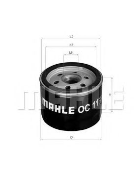 Filtr oleju Mahle Original OC11 cena, od 10,70 USD