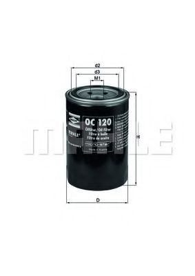 Filtr oleju Mahle Original OC120 cena, od 7,30 USD