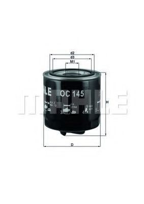 Filtr oleju Mahle Original OC145 cena, od 9,67 USD