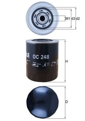 OC248 Mahle Original Filtr oleju