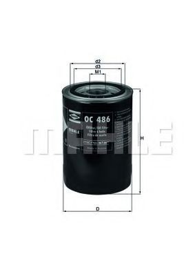 Filtr oleju Mahle Original OC486 cena, od 12,32 USD