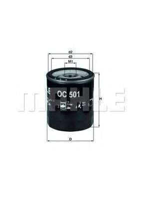 Filtr oleju Mahle Original OC501 cena, od 8,33 USD