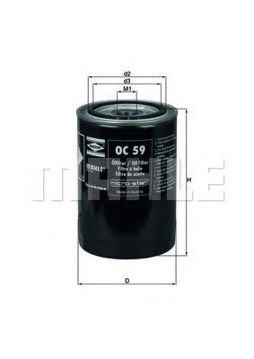 Filtr oleju Mahle Original OC59 cena, od 12,29 USD