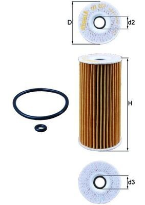 Filtr oleju Mahle Original OX201D cena, od 8,38 USD