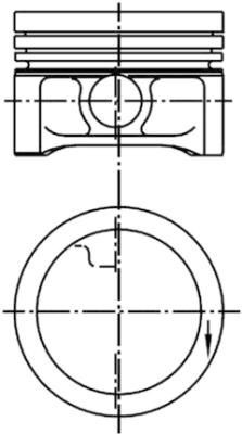 Tłok, komplet na 1 cylinder, 2. naprawa (+0,50) Smart FORTWO coupe (450) (2004 - 2007) cena, od 97,05 USD