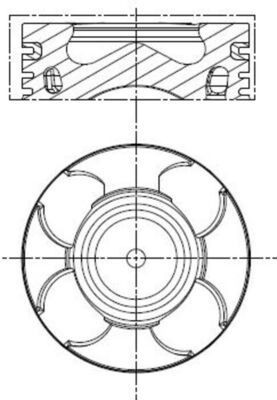 Tłok, komplet do jednego cylindru, STD Fiat Linea 