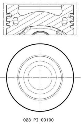 Tłok, komplet na 1 cylinder, 2. naprawa (+0,50) do Volkswagen Jetta V 1K2