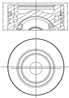  Tłok, komplet do jednego cylindru, STD Volkswagen Jetta 6