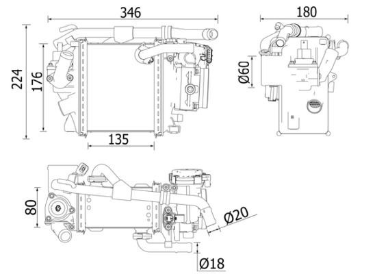 Chłodnica intercoolera Mercedes GLS SUV (X167) (2019 - 2026) cena, od 667,13 USD