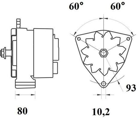 Do koszyka MG460 Mahle Original Alternator