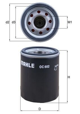 Do koszyka OC602 Mahle Original Filtr oleju