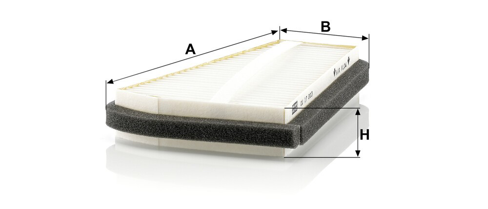 Do koszyka CU17003 Mann-Filter Filtr kabiny