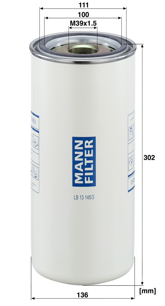 Filtr osuszacza powietrza (separatora oleju/wilgoci) (TRUCK) Mann-Filter LB131453 cena, od 114,51 USD