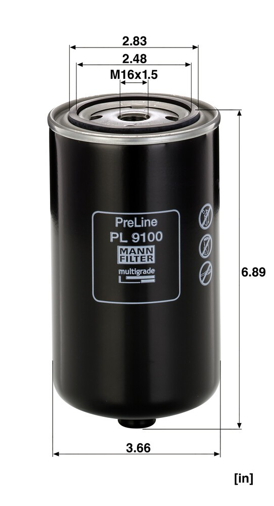 PL9100 Mann-Filter Filtr paliwa