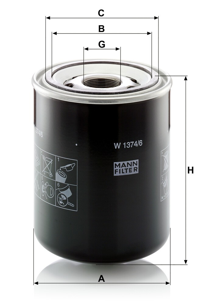 W13746 Mann-Filter Filtr układu hydraulicznego