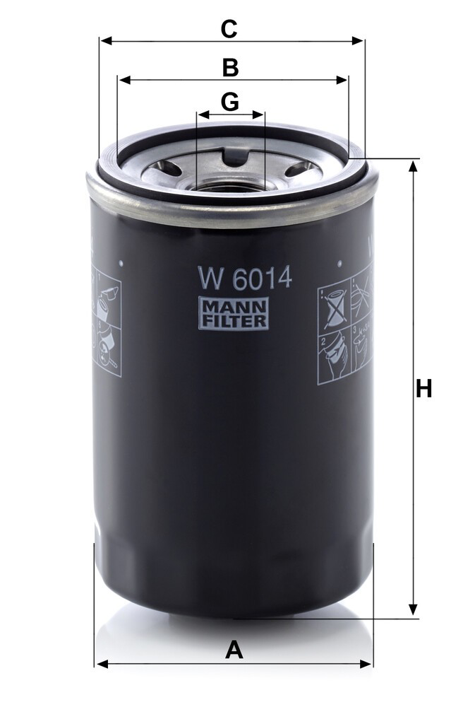 W6014 Mann-Filter Filtr oleju