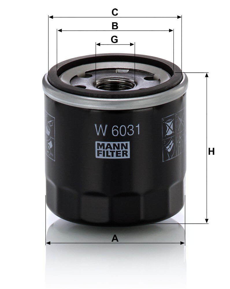 Filtr oleju Mann-Filter W6031 cena, od 9,27 USD