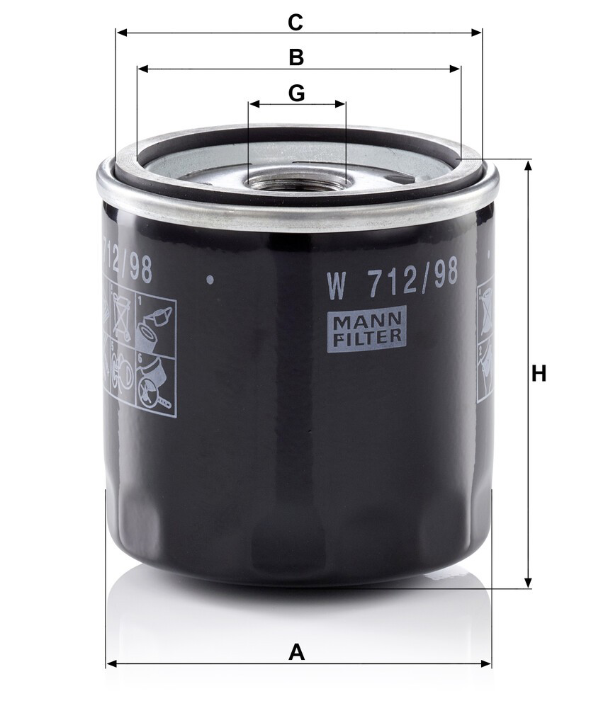 Do koszyka WLY414302T Mazda Filtr oleju