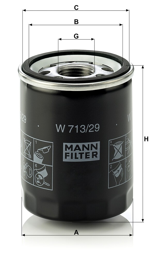 Filtr oleju Mann-Filter W71329 cena, od 9,78 USD