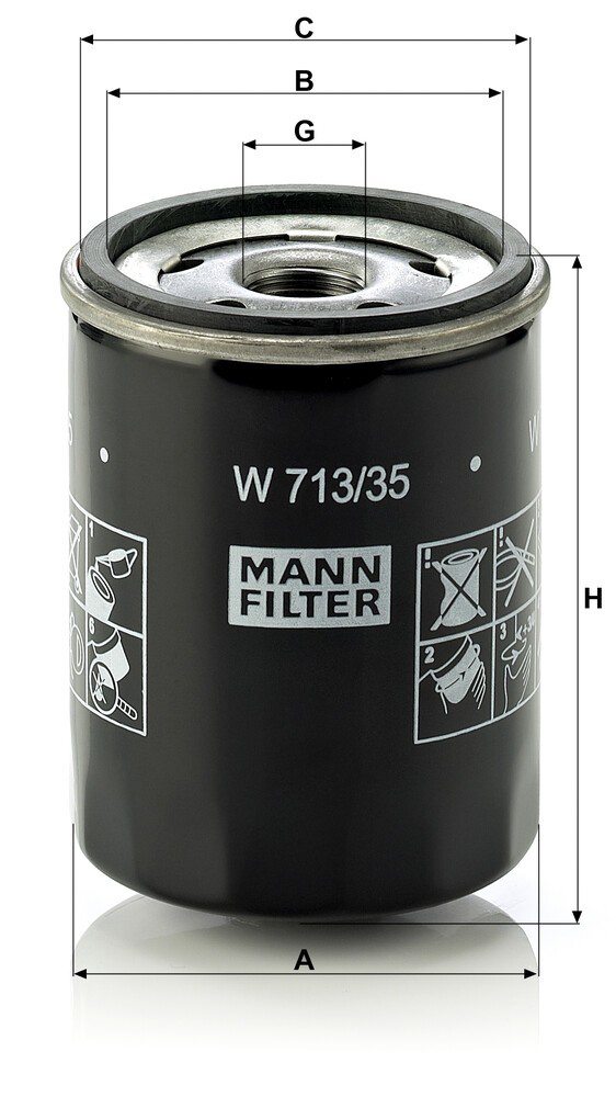 W71335 Mann-Filter Filtr oleju