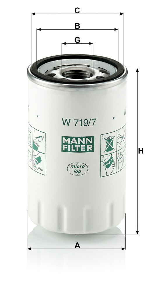 W7197 Mann-Filter Filtr oleju