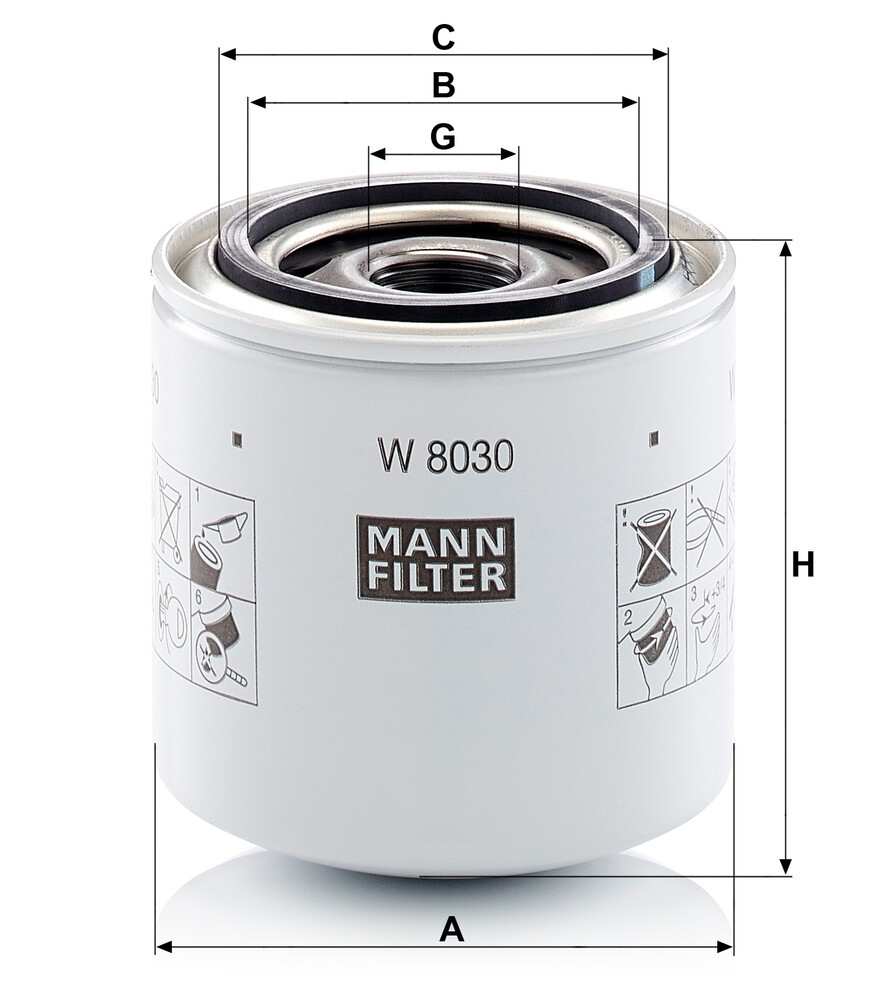 W8030 Mann-Filter Filtr oleju