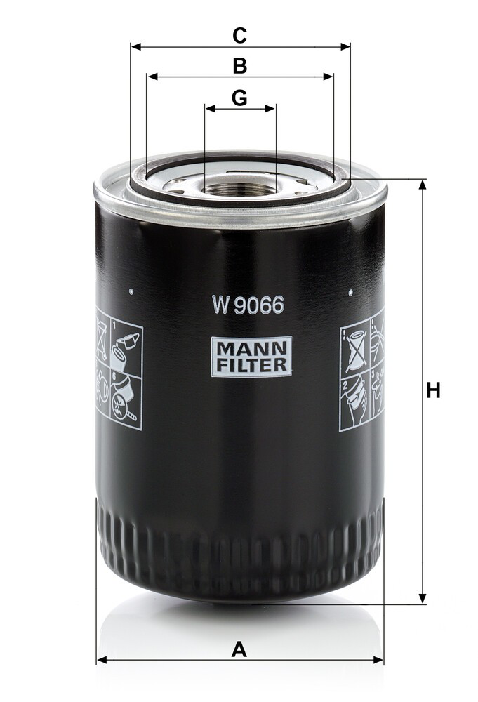 W9066 Mann-Filter Filtr oleju