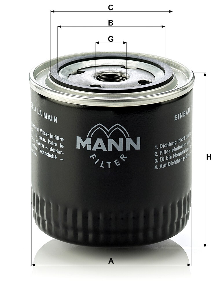 W92017 Mann-Filter Filtr oleju