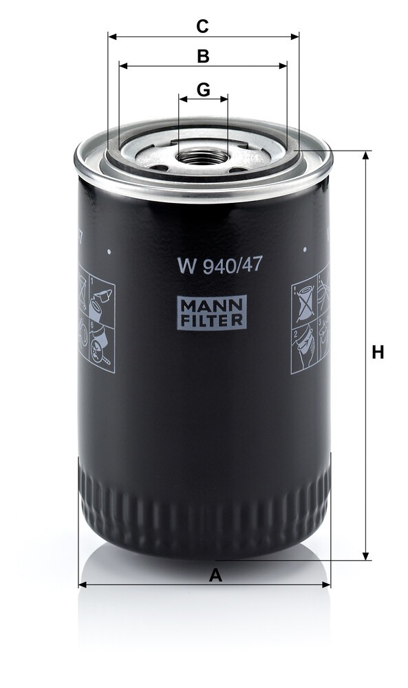 W94047 Mann-Filter Filtr oleju