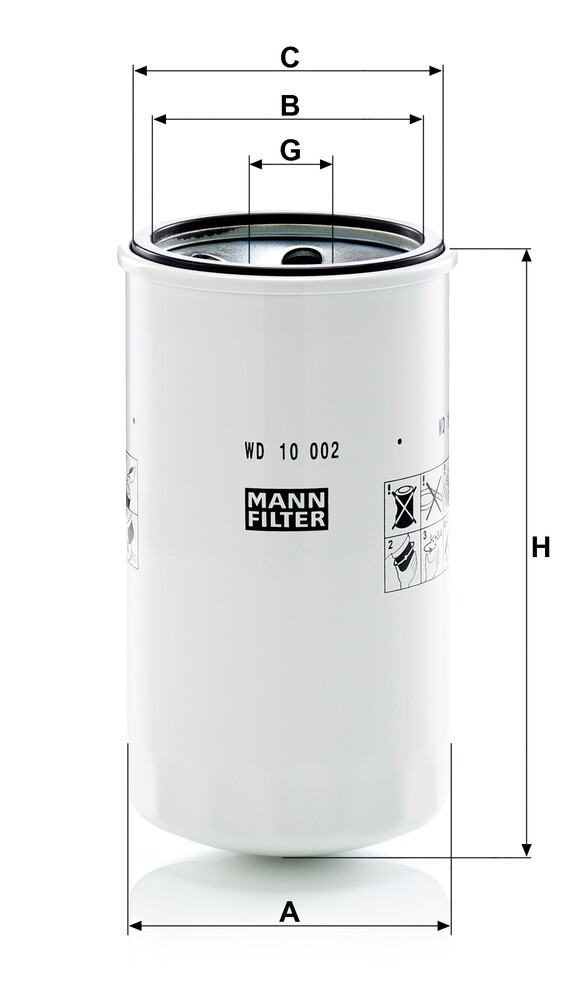 Filtr układu hydraulicznego Mann-Filter WD10002 cena, od 38,17 USD